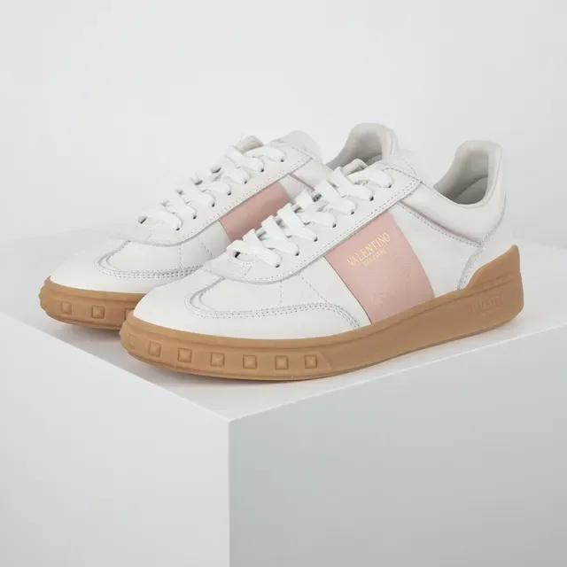 Valentino Garavani Zapatillas Lifestyle Blancas y Rosa de Cuero 2