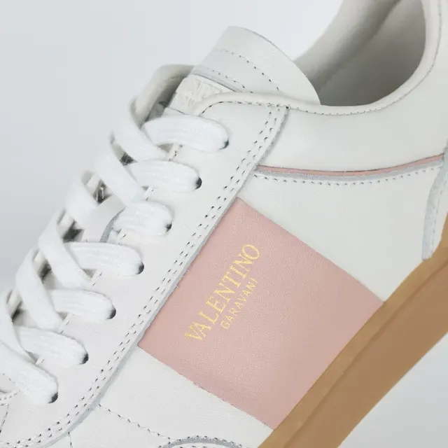 Valentino Garavani Zapatillas Lifestyle Blancas y Rosa de Cuero 6