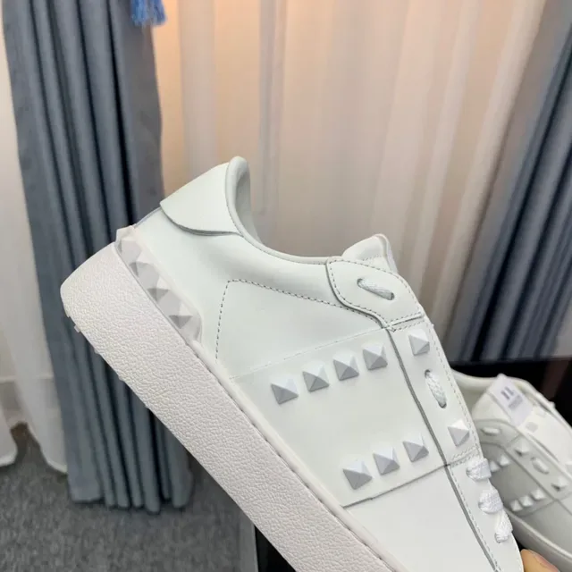 Valentino Rockstud Studded All-White Lifestyle Sneakers 3