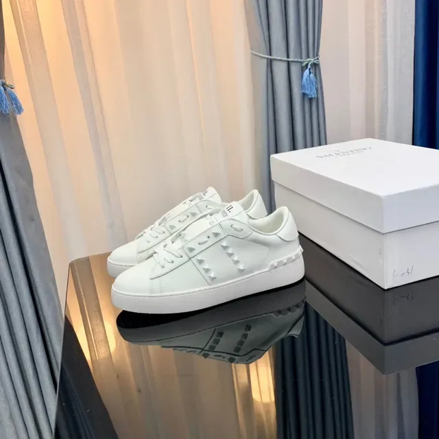 Valentino Rockstud Studded All-White Lifestyle Sneakers 7