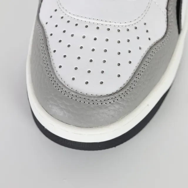 Valentino Tênis Lifestyle Branco e Cinza Low-Top com Sola de Plataforma 5