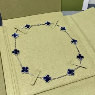 Van Cleef & Arpels Alhambra Ten Motif 蓝色宝石项链