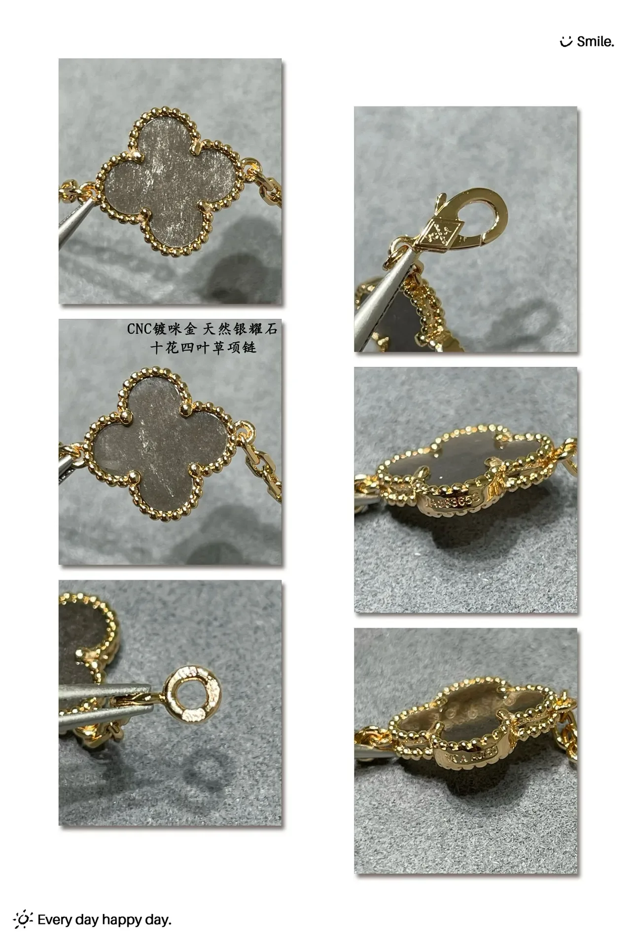 Van Cleef & Arpels Alhambra Cadena Oro Negro Motivos Trébol Collar 2