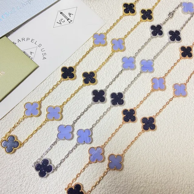 Van Cleef & Arpels Alhambra 薰衣草和海军蓝三叶草项链 2