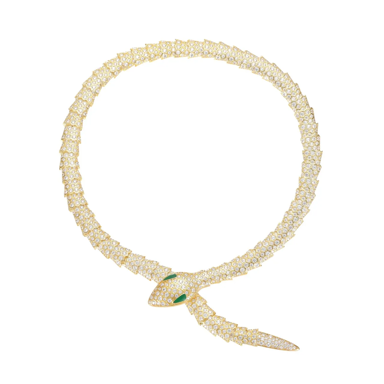 Van Cleef & Arpels Serpent Bohème Pavé ماس ذهب وردي قلادة أفعى 5