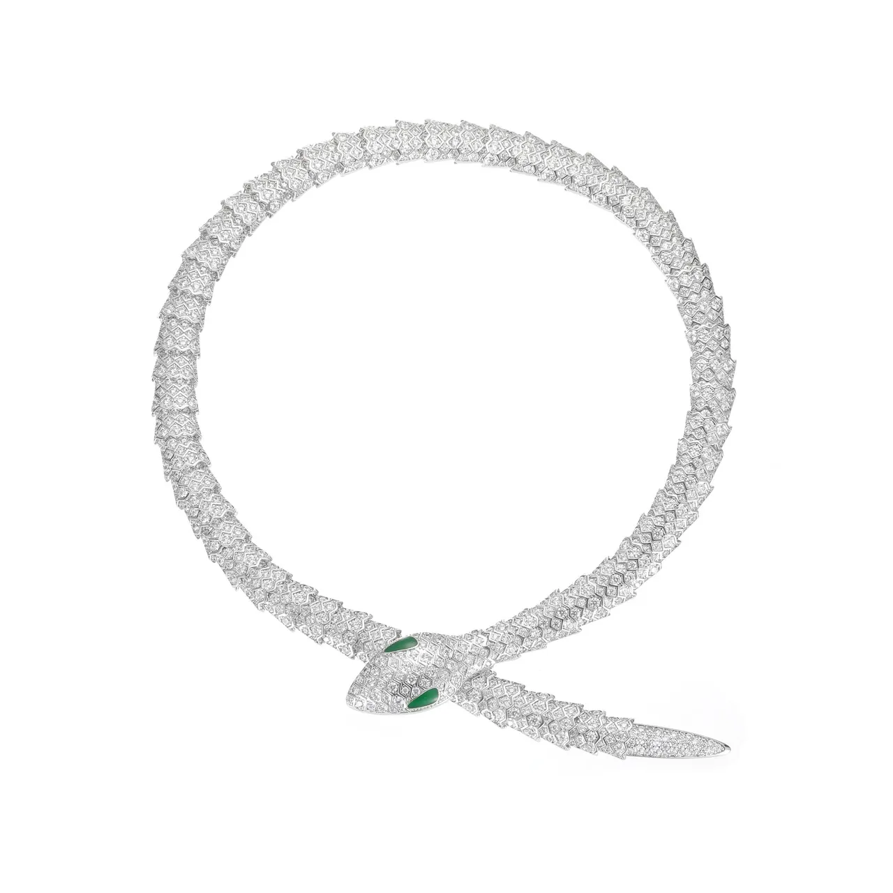 Van Cleef & Arpels Serpent Bohème Pavé ماس ذهب وردي قلادة أفعى 6