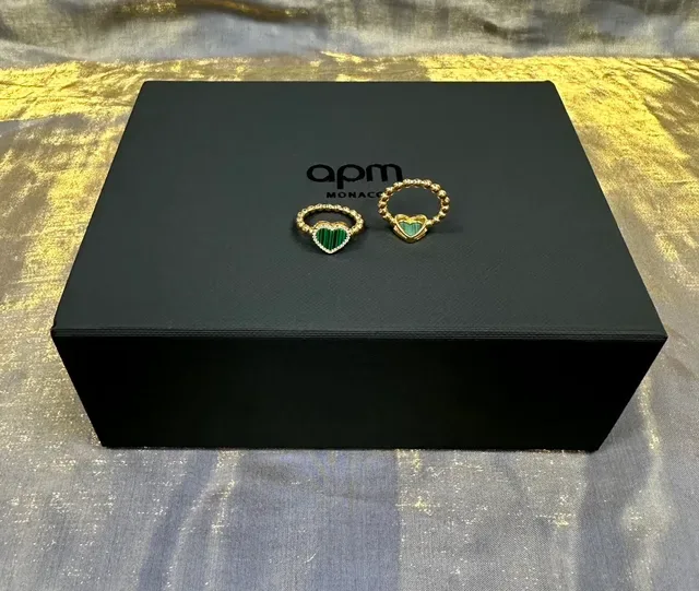 Van Cleef & Arpels Sweet Alhambra Bague Cœur Malachite et Diamant 3