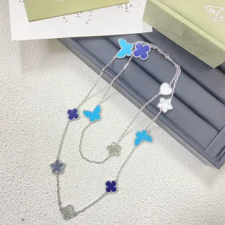 Van Cleef & Arpels Sweet Alhambra Multicharm Enamel Necklace