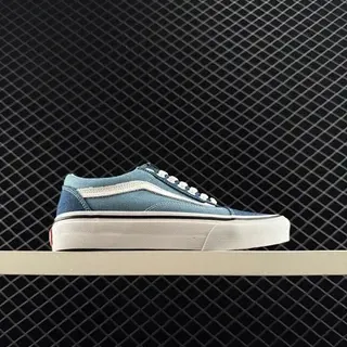 Vans Old Skool Denim Blue and White Skateboard Shoes