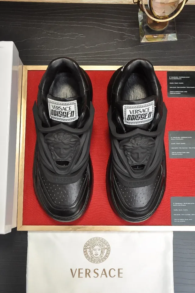 Versace Chain Reaction Baskets Lifestyle Noir Sans Lacets 9