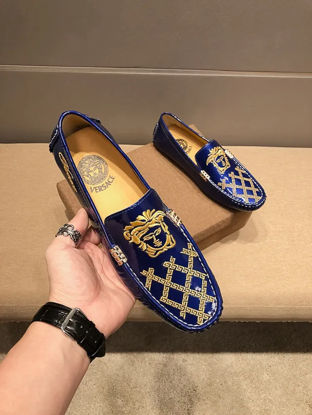 Versace Greca Odissea Embroidered Medusa Loafers 3
