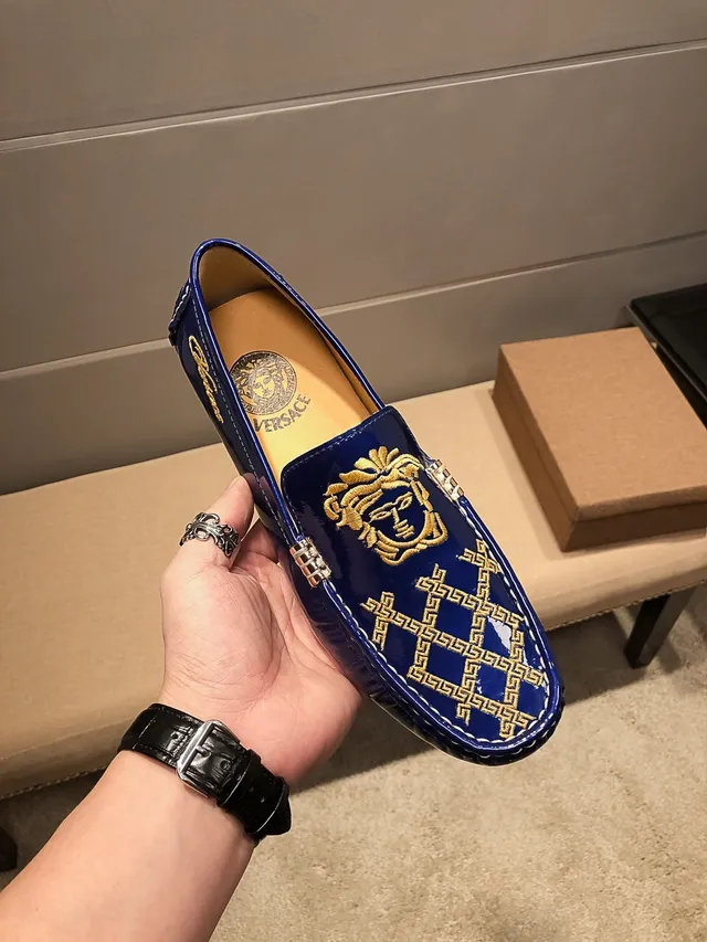 Versace Greca Odissea Embroidered Medusa Loafers 6
