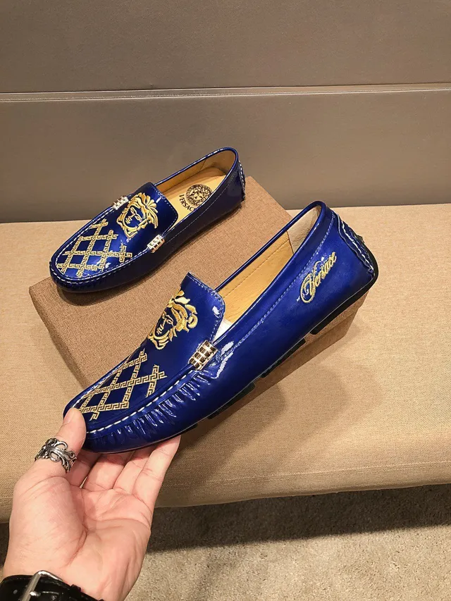 Versace Greca Odissea Embroidered Medusa Loafers 7