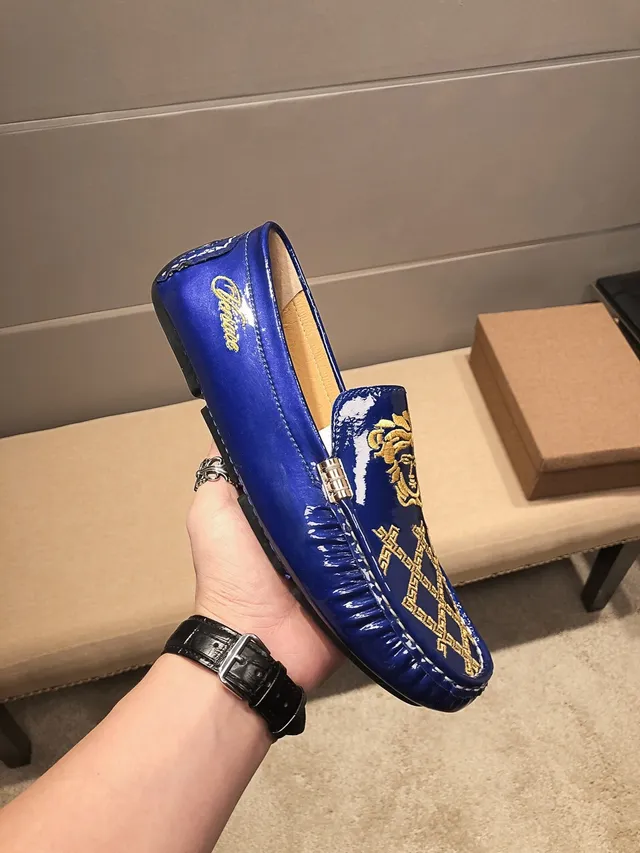 Versace Greca Odissea Embroidered Medusa Loafers 9