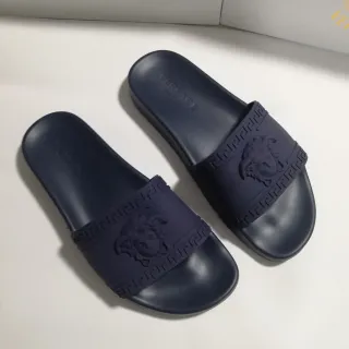 Versace Greca Odissea Navy Blue 模压橡胶拖鞋