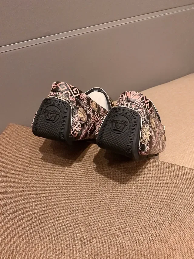Versace Odissea Medusa Medallion Pink Greca Loafers 2