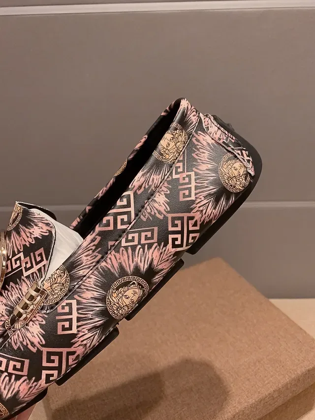 Versace Odissea Medusa Medallion Pink Greca Loafers 3
