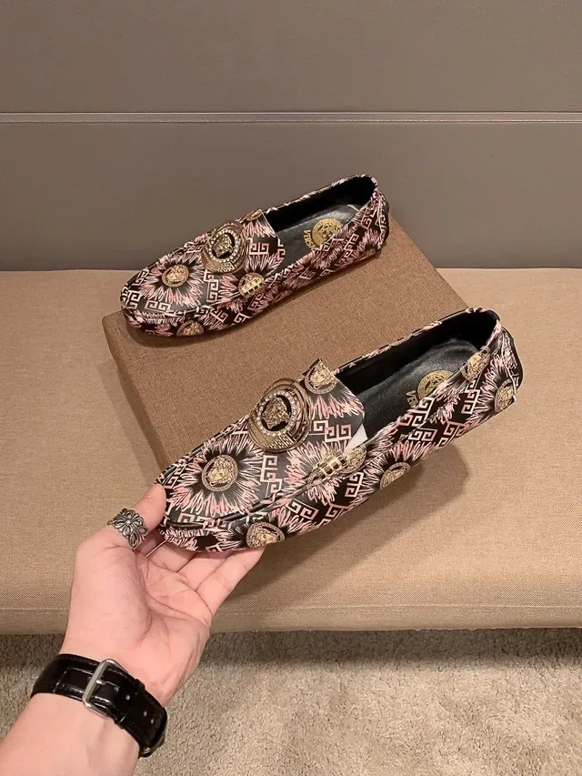 Versace Odissea Medusa Medallion Pink Greca Loafers 6