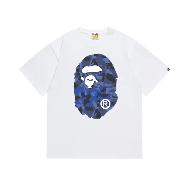 Camiseta gráfica A Bathing Ape ABC Camo de cabeza de simio 7