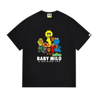 A Bathing Ape Baby Milo Sesame Street Collaboration Black T-Shirt