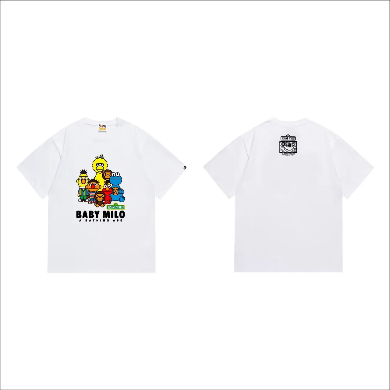 Camiseta negra A Bathing Ape Baby Milo colaboración Sesame Street 6