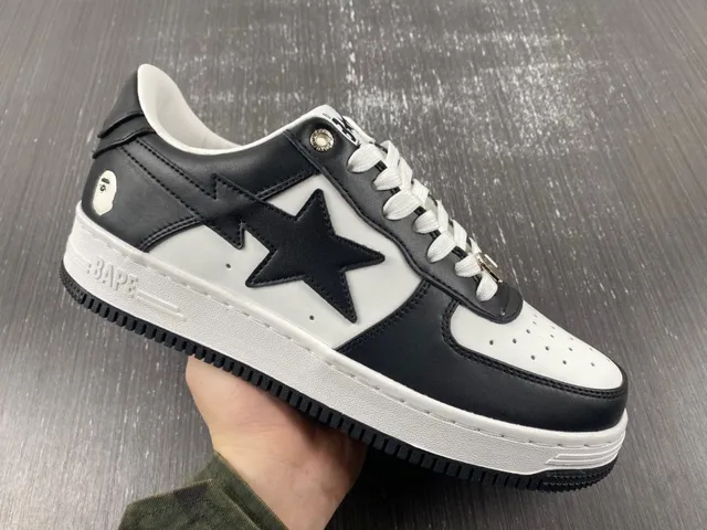 A Bathing Ape BAPE STA Black White Star Lifestyle Sneakers 4