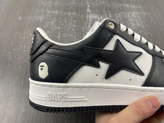 A Bathing Ape BAPE STA Black White Star Lifestyle Sneakers 5