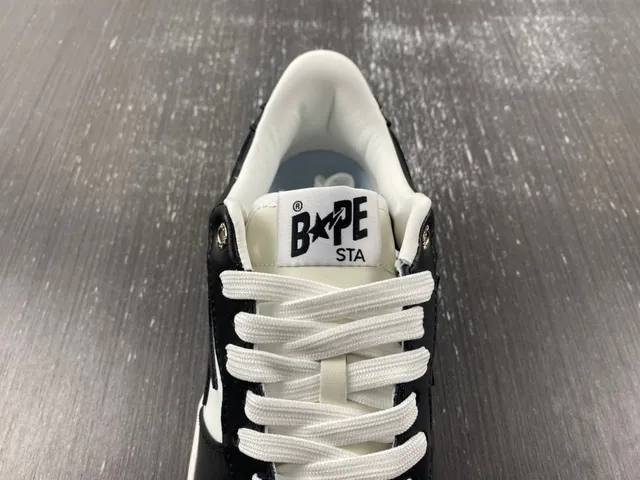 A Bathing Ape BAPE STA Black White Star Lifestyle Sneakers 9