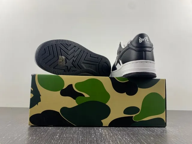 A Bathing Ape BAPE STA Black White Star Lifestyle Sneakers 15