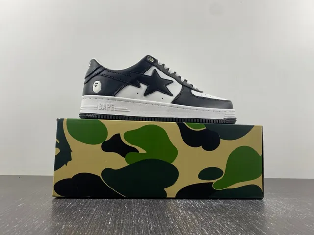 A Bathing Ape BAPE STA Black White Star Lifestyle Sneakers 16
