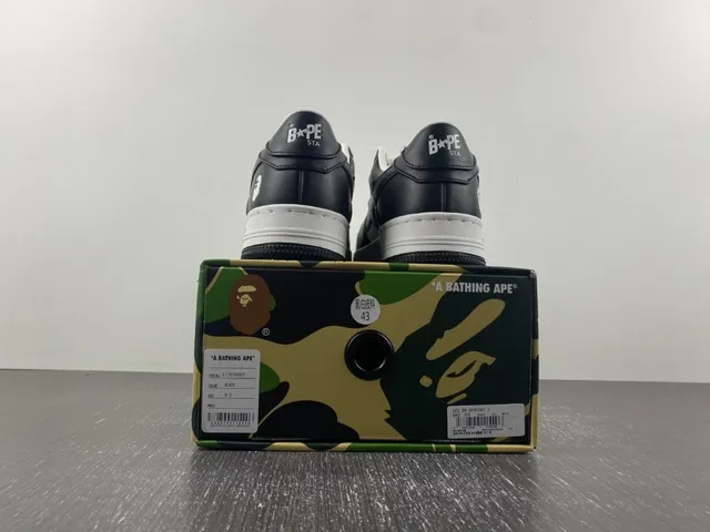 A Bathing Ape BAPE STA Black White Star Lifestyle Sneakers 17