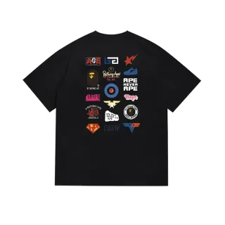 A Bathing Ape Multi-Logo Graphic Black T-Shirt