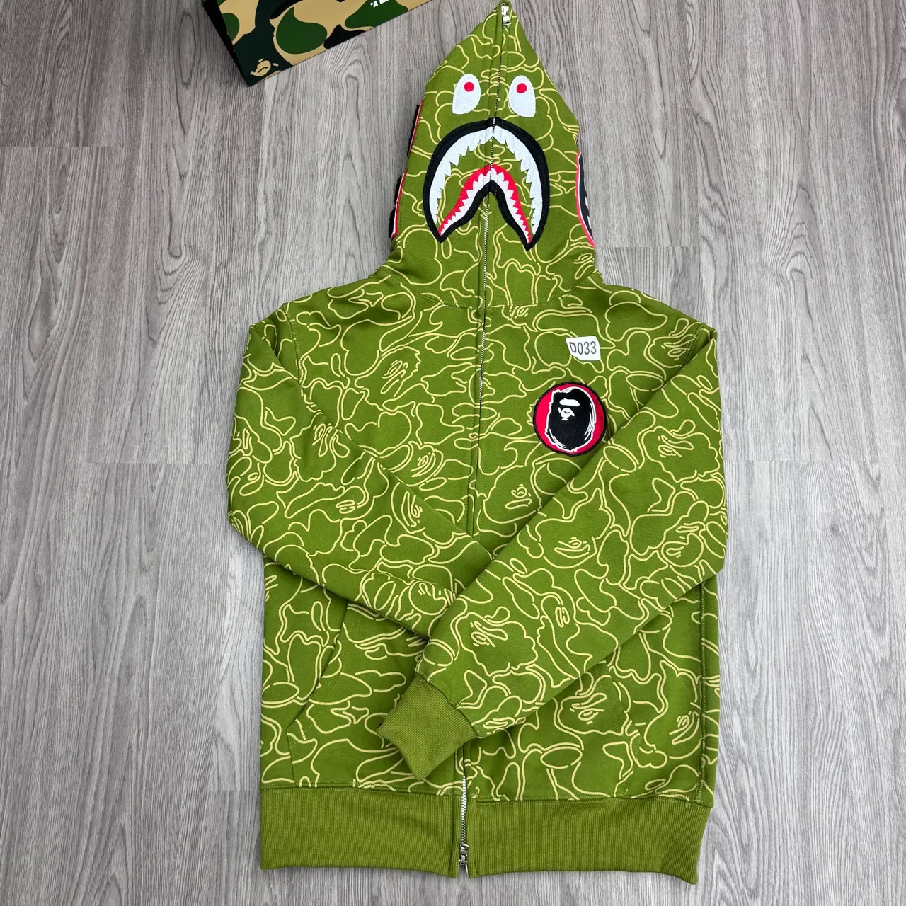 A Bathing Ape Shark Red Navy हودي كامل السحاب 2