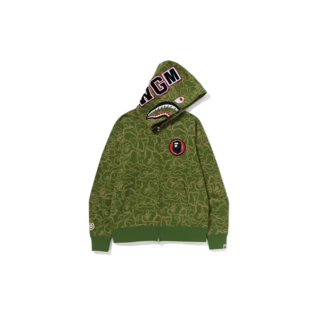 A Bathing Ape Shark Red Navy हودي كامل السحاب 4