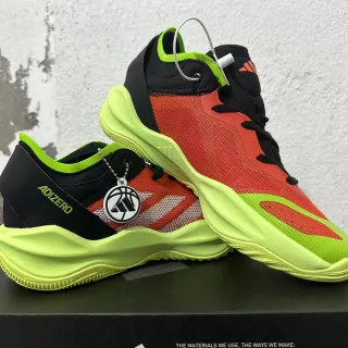 Adidas ADIZERO Red Black Neon Green Basketball Shoes