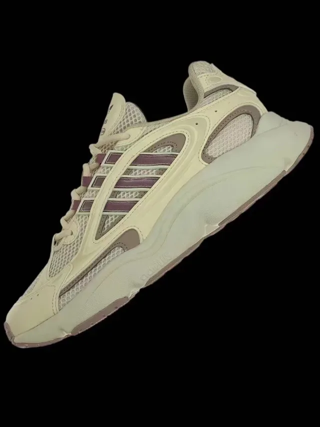 Adidas Bege Roxo Chunky Retro Runner Malha E Superposição Sintética Estilo de Vida Tênis 2