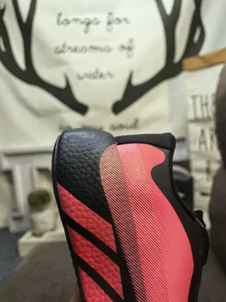 Adidas Black Red Knit Upper Sculpted Boost-Style Midsole Running Shoes 3