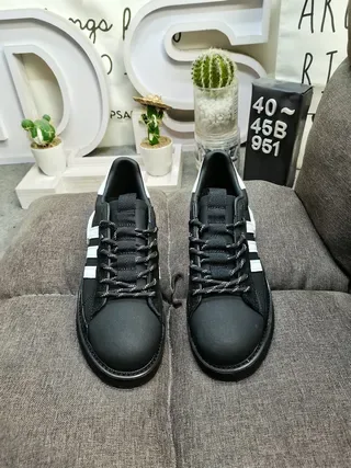 Adidas কালো সাদা লো-টপ চামড়া মতো উপর লাইফস্টাইল স্নিকার 20