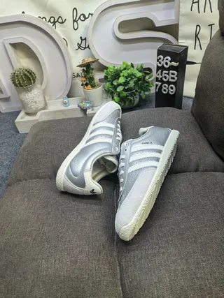 Adidas Black White Low-Top Leather-Suede Upper Lifestyle Sneakers 6