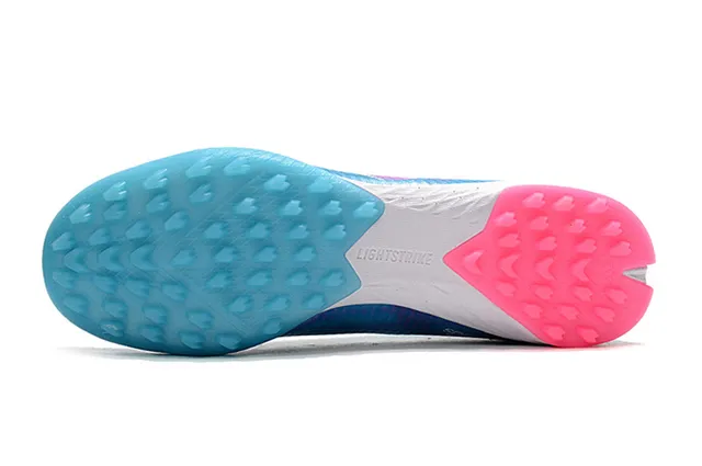 Adidas Blue Pink Knit Upper Asymmetric Lacing Turf Soccer Shoes 6