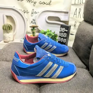 Adidas أحذية رياضية lifestyle أزرق أحمر low-top ثلاث شرائط لوح جانبي