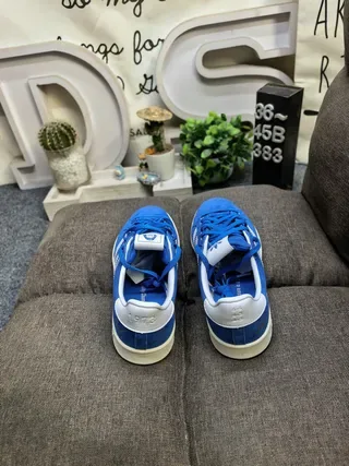 Adidas Blue White Suede Upper Three Stripes Lifestyle Sneakers 8