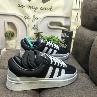 Adidas Campus حذاء رياضي أسود وأبيض للأسلوب الحياتي