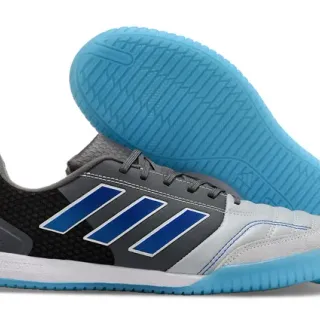 Adidas Copa Black Blue Low-Cut Silhouette Synthetic Leather And Mesh Upper Indoor Soccer Shoes
