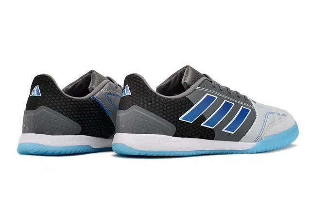 Adidas Copa Black Blue Low-Cut Silhouette Couro sintético e malha superior Sapatos de futebol indoor 5