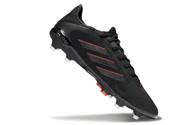 Adidas Copa Black Red Synthetic Upper Stitched Stripe Detailing Firm-Ground Soccer Shoes 2