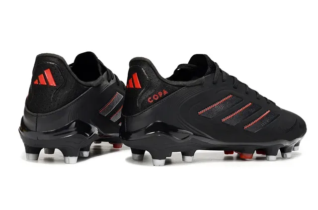 Adidas Copa Black Red Synthetic Upper Stitched Stripe Detailing Firm-Ground Soccer Shoes 5