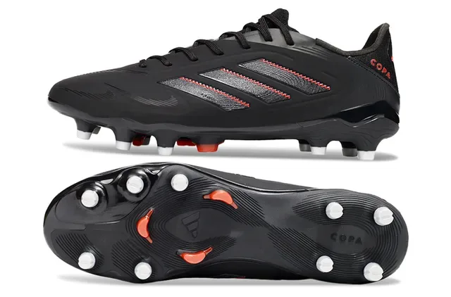 Adidas Copa Black Red Synthetic Upper Stitched Stripe Detailing Firm-Ground Soccer Shoes 6