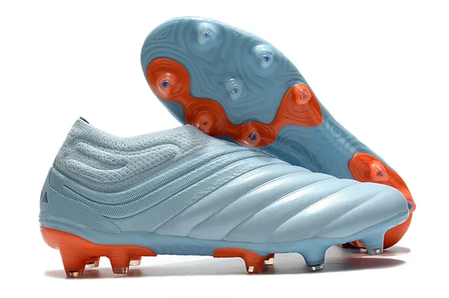 Adidas Copa Bleu Orange Chaussettes Ajustées Col Tricoté Ante-Pied Sculpté Relief Superposition Terrain Ferme Chaussures de Football 8