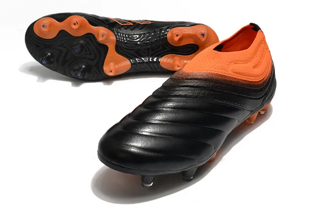 Adidas Copa Bleu Orange Chaussettes Ajustées Col Tricoté Ante-Pied Sculpté Relief Superposition Terrain Ferme Chaussures de Football 21